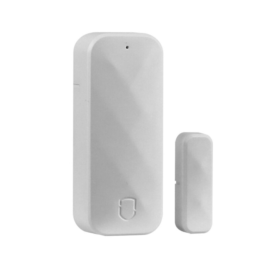 SMCW Sensore WiFi per porte e finestre intelligente Smart Life - Sensore Allarme Domestico Compatibile con Alexa e Google App