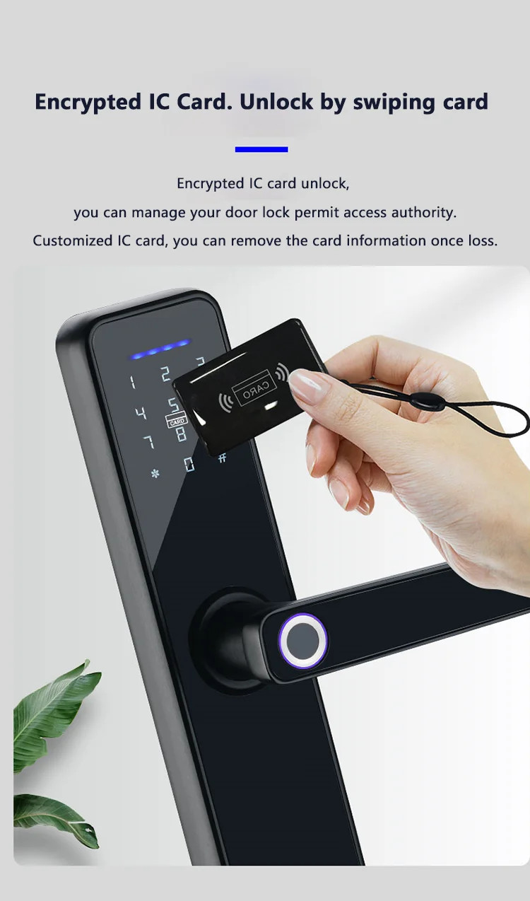 Serratura di sicurezza intelligente con impronta digitale, combinazione e chiavi