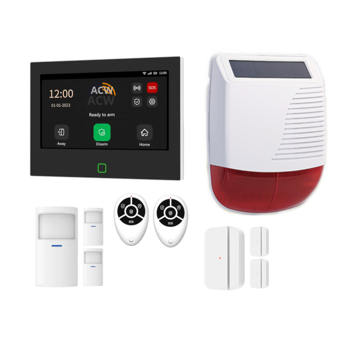 kit_allarme_casa_acw-ht7 Antifurto casa HT714 con sensori vibrazione per protezione preventiva trilocale